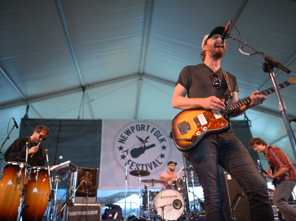 Phosphorescent performs at the 2013 Newport Folk Festival. Phosphorescent performs at the 2013 Newport Folk Festival.