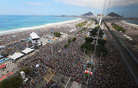 Millions jammed Copacabana Beach in Rio de Janeiro for Pope Francis' final Mass on his trip to Brazil on Sunday. Millions jammed Copacabana Beach in Rio de Janeiro for Pope Francis' final Mass on his trip to Brazil on Sunday.