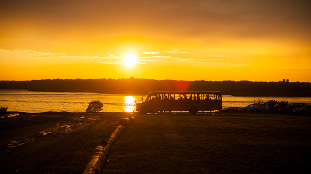 Ain't mad at that Newport sunset. (Meagan Beauchemin for NPR)
