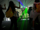 People dance in laser lights in a tent during World Youth Day events in Quinta de Boa Vista park, where religious orders are holding a job fair of sorts to recruit new postulants. People dance in laser lights in a tent during World Youth Day events in Quinta de Boa Vista park, where religious orders are holding a job fair of sorts to recruit new postulants.