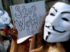 Protesters demonstrate against alleged NSA surveillance in Germany during a rally in Hannover, Germany, on Saturday. Protesters demonstrate against alleged NSA surveillance in Germany during a rally in Hannover, Germany, on Saturday.