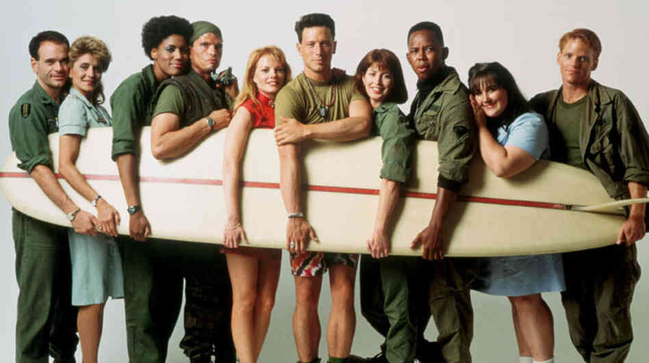 China Beach did for Vietnam what M.A.S.H. had done for the Korean War. Left to right: Robert Picardo, Concetta Tomei, Nancy Giles, Jeff Kober, Marg Helgenberger, Brian Wimmer, Dana Delany, Michael Boatman, Ricki Lake and Ned Vaughn. China Beach did for Vietnam what M.A.S.H. had done for the Korean War. Left to right: Robert Picardo, Concetta Tomei, Nancy Giles, Jeff Kober, Marg Helgenberger, Brian Wimmer, Dana Delany, Michael Boatman, Ricki Lake and Ned Vaughn.