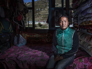 Nima Lhamu lost her first husband, Dawa Temba, to Everest's dangerous Khumbu Icefall when she was six months pregnant with their son.