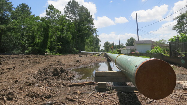 The Crosstex NGL Pipeline is just one such project in the country that has forced long, unwanted legal battles between oil companies and landowners. (Image credit: KUT)