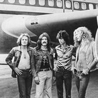 British rockers Led Zeppelin pose in front of their private plane, dubbed "The Starship," in 1973. British rockers Led Zeppelin pose in front of their private plane, dubbed "The Starship," in 1973.