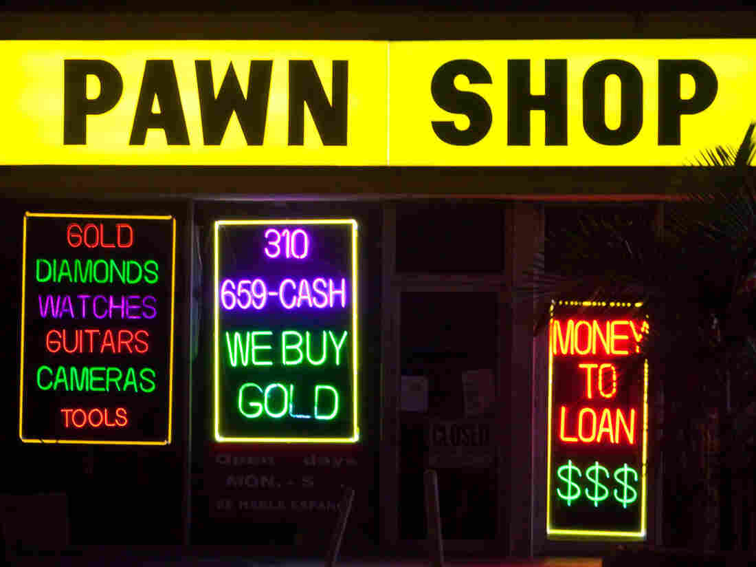 A pawn shop in Los Angeles, CA. A pawn shop in Los Angeles, CA.