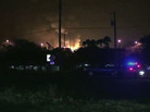 A Blue Rhino propane gas plant burns, as seen in a frame grab from an AP video. The fire sent at least seven workers to the hospital Monday night. A Blue Rhino propane gas plant burns, as seen in a frame grab from an AP video. The fire sent at least seven workers to the hospital Monday night.