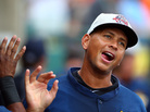 Alex Rodriguez of the New York Yankees in the dugout of the team's minor league affiliate Charleston River Dogs during a July 2 game in Charleston, S.C. Alex Rodriguez of the New York Yankees in the dugout of the team's minor league affiliate Charleston River Dogs during a July 2 game in Charleston, S.C.