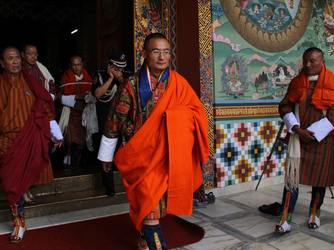 Tshering Tobgay receives appointment as prime minister in the Bhutanese capital, Thimpu, last week. Tshering Tobgay receives appointment as prime minister in the Bhutanese capital, Thimpu, last week.