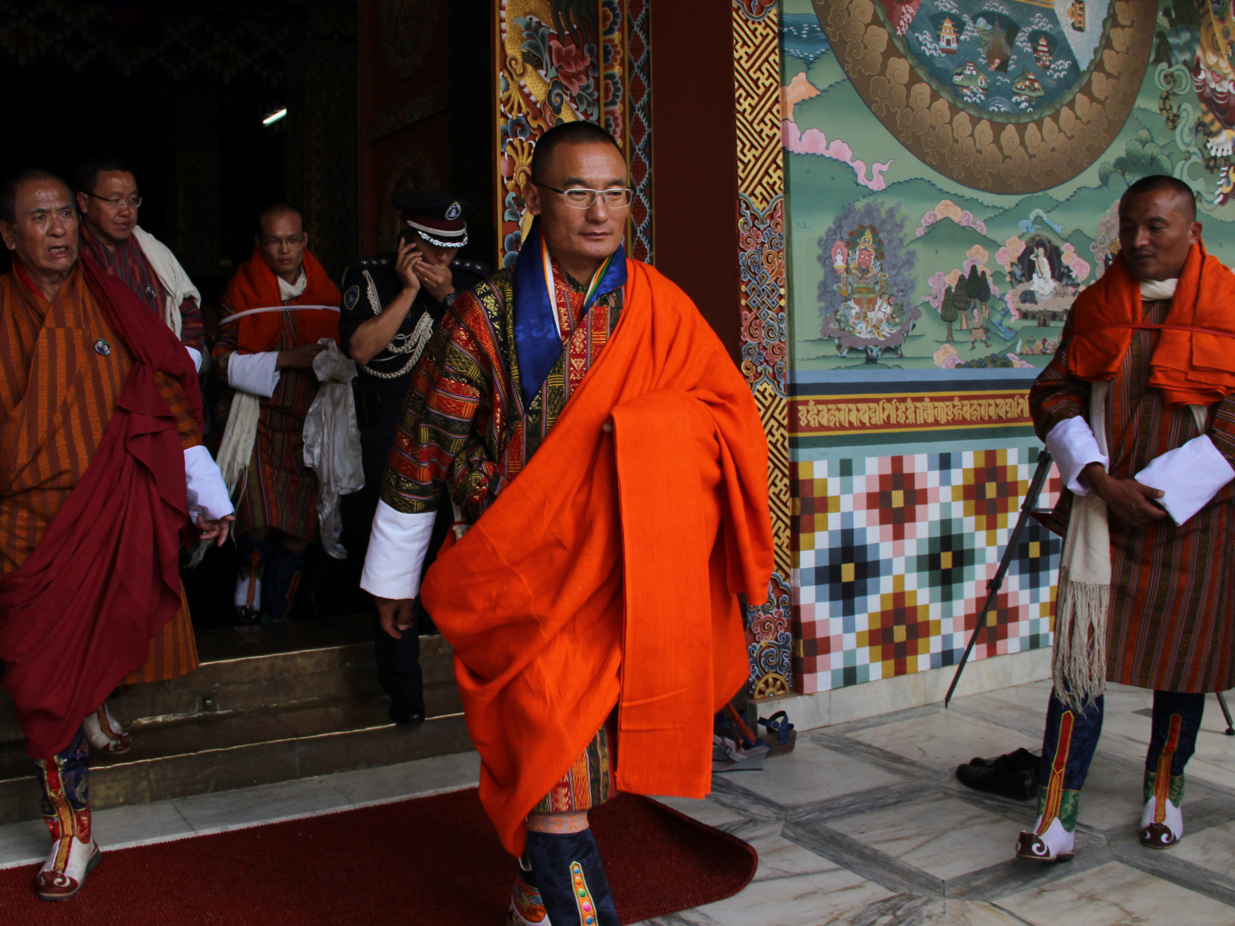 Tshering Tobgay receives appointment as prime minister in the Bhutanese capital, Thimpu, last week. Tshering Tobgay receives appointment as prime minister in the Bhutanese capital, Thimpu, last week.