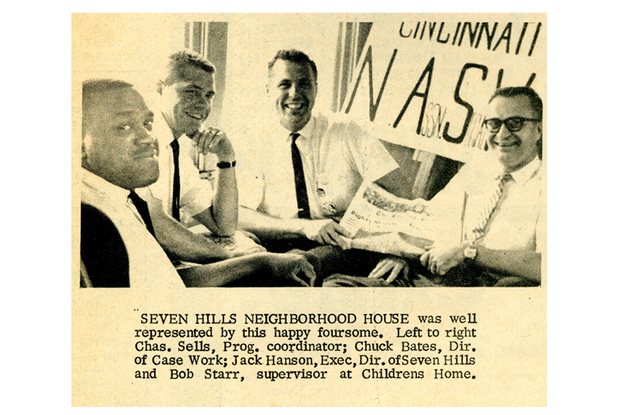 A newspaper clipping from The Cincinnati Herald on Sept. 14, 1963, included a picture of Jack Hansan and other members of the Cincinnati delegation. (Image credit: Courtesy of Jack Hansan)