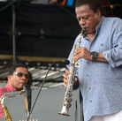 Wayne Shorter performs with Herbie Hancock at the 2013 Newport Jazz Festival. Wayne Shorter performs with Herbie Hancock at the 2013 Newport Jazz Festival.