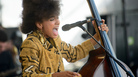 Esperanza Spalding performs at the 2013 Newport Jazz Festival. Esperanza Spalding performs at the 2013 Newport Jazz Festival.