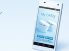 A promotion for the My Satis app. A promotion for the My Satis app.