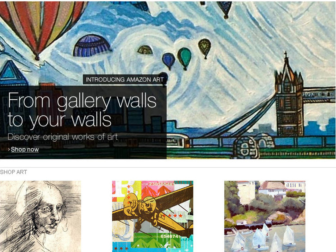 Amazon said its new art marketplace will provide access to more than 40,000 works of art from at least 150 galleries and dealers.