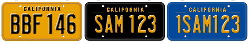 An image from the California DMV website shows its "vintage" plate designs. More than 4,000 orders have come in for black tags similar to those in the 1960s. An image from the California DMV website shows its "vintage" plate designs. More than 4,000 orders have come in for black tags similar to those in the 1960s.