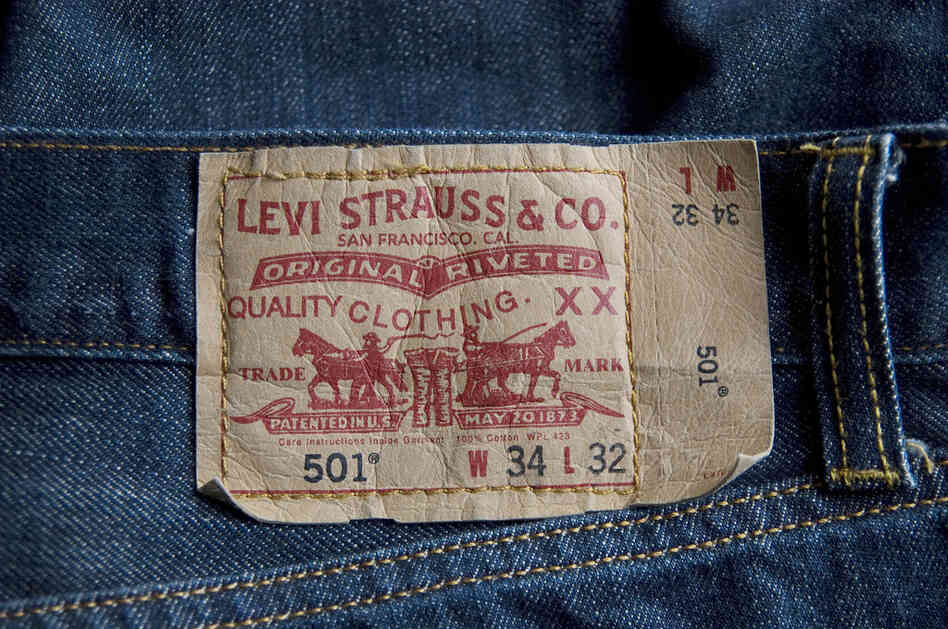 A Levi Strauss label. A Levi Strauss label.