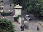 Pakistani security personnel are pictured outside the U.S. Consulate in Lahore on Aug. 5. Pakistani security personnel are pictured outside the U.S. Consulate in Lahore on Aug. 5.