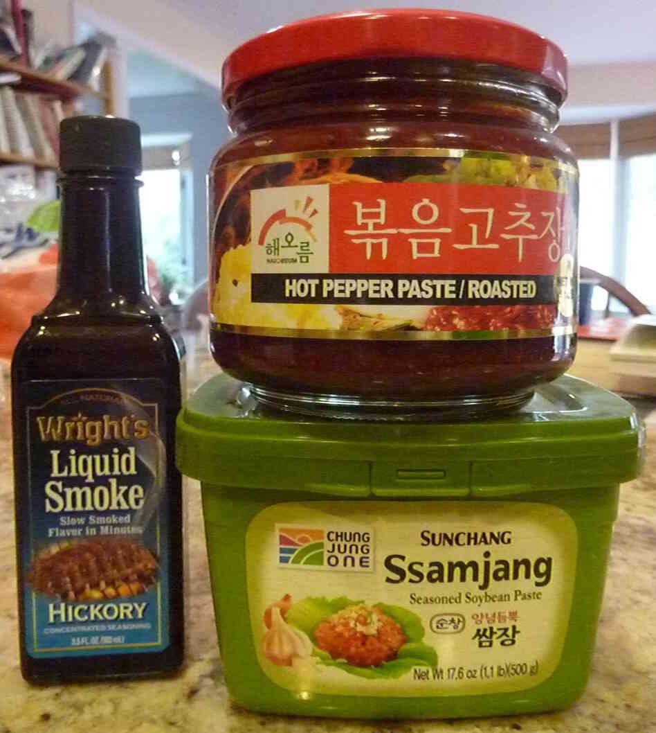 Korean spice blends bought to make Momofuku's bo ssam roast pork. Korean spice blends bought to make Momofuku's bo ssam roast pork.