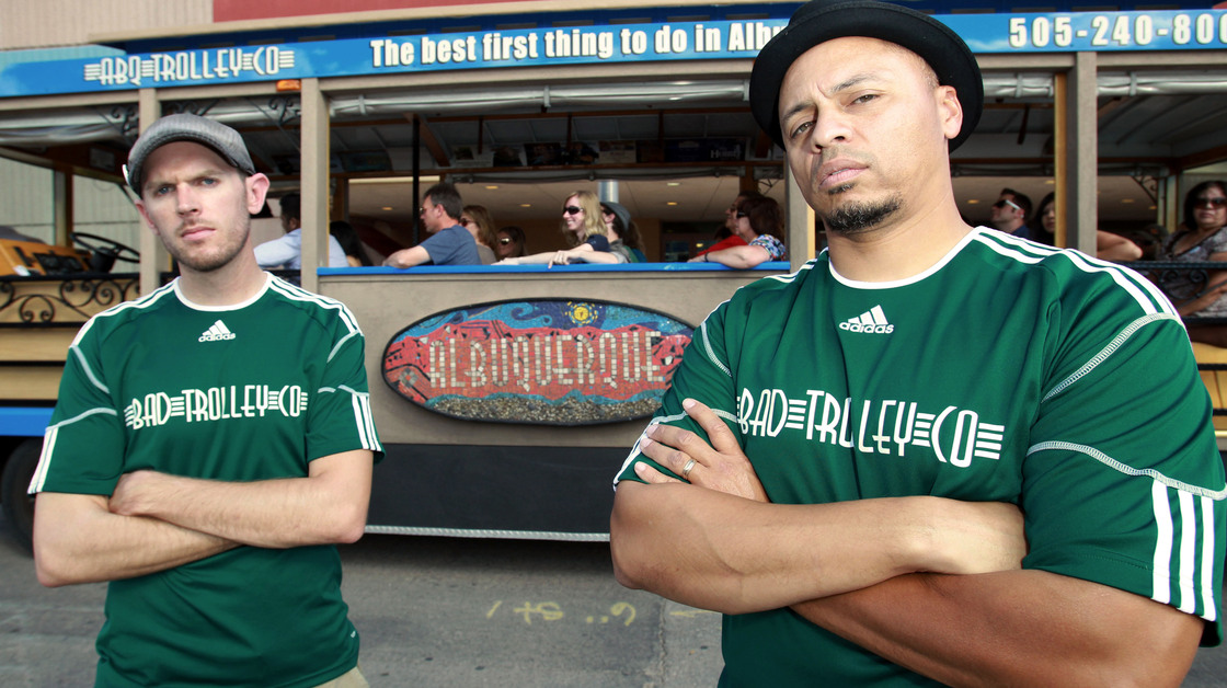 Jesse Herron and Mike Silva, owners of Albuquerque Trolley, offer tours of Breaking Bad sites. Jesse Herron and Mike Silva, owners of Albuquerque Trolley, offer tours of Breaking Bad sites.