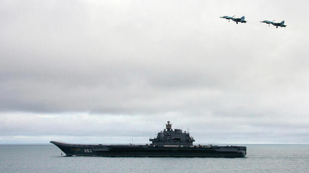 The Admiral Kuzhetsov during a military exercise in 2005.