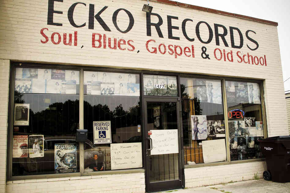 Tad Pierson stops at a record store known for featuring local Memphis artists, but finds a "going out of business" sign on the door. Pierson says the city's "cultural collateral" is fading away. Tad Pierson stops at a record store known for featuring local Memphis artists, but finds a "going out of business" sign on the door. Pierson says the city's "cultural collateral" is fading away.