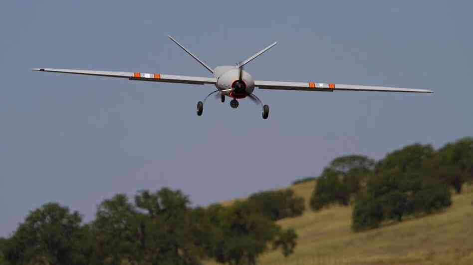 Tornado researchers want to use small drones, like this one called the Noctura, to study the storms. Tornado researchers want to use small drones, like this one called the Noctura, to study the storms.
