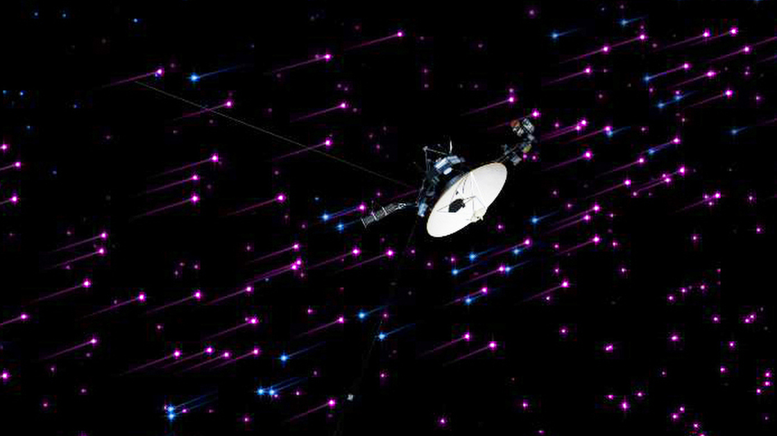 This artist rendering provided by NASA shows Voyager 1 at the edge of the solar system.