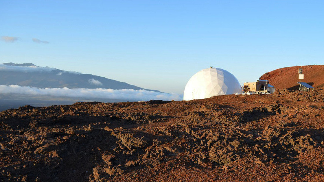 Mission to Mars: Six explorers lived in this simulated Mars habitat in Hawaii for four months, part of a NASA study to test the role of cooking and food on an extended space mission.