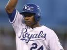 Royals infielder Miguel Tejada celebrates an RBI single against the Boston Red Sox last week at Kauffman Stadium in Kansas City, Mo. Royals infielder Miguel Tejada celebrates an RBI single against the Boston Red Sox last week at Kauffman Stadium in Kansas City, Mo.