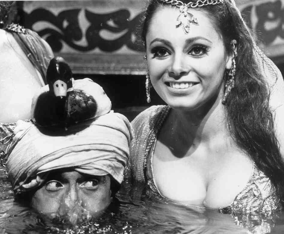 British actor Roy Castle gets a dunking in the comedy film Carry On Up The Khyber in May 1968. British actor Roy Castle gets a dunking in the comedy film Carry On Up The Khyber in May 1968.