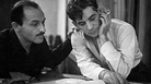 Composer Marc Blitzstein (left) with Leonard Bernstein studying the score of a Blitzstein work during a 1947 recording session. Composer Marc Blitzstein (left) with Leonard Bernstein studying the score of a Blitzstein work during a 1947 recording session.