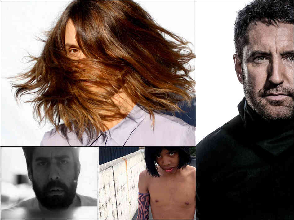 Clockwise from upper left: Juana Molina, Trent Reznor of Nine Inch Nails, Earl Sweatshirt, The Goldberg Sisters (Adam Goldberg) Clockwise from upper left: Juana Molina, Trent Reznor of Nine Inch Nails, Earl Sweatshirt, The Goldberg Sisters (Adam Goldberg)