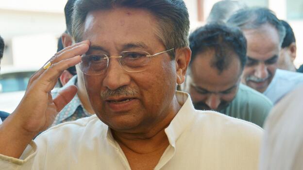 Former Pakistani President Pervez Musharraf in April, near his home in Islamabad. (Kyodo/Landov)