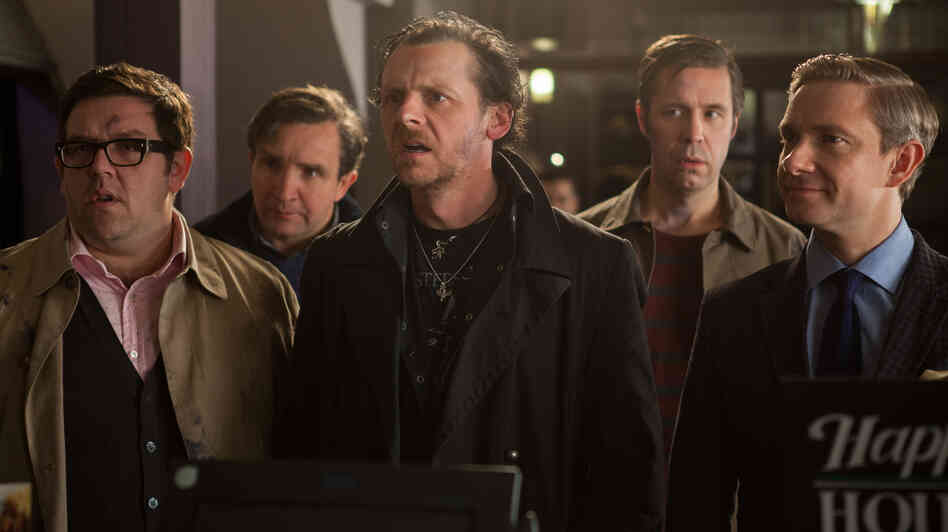 Nick Frost (from left), Eddie Marsan, Simon Pegg, Paddy Considine and Martin Freeman play a group of friends who reunite for a pub crawl challenge in The World's End. Nick Frost (from left), Eddie Marsan, Simon Pegg, Paddy Considine and Martin Freeman play a group of friends who reunite for a pub crawl challenge in The World's End.