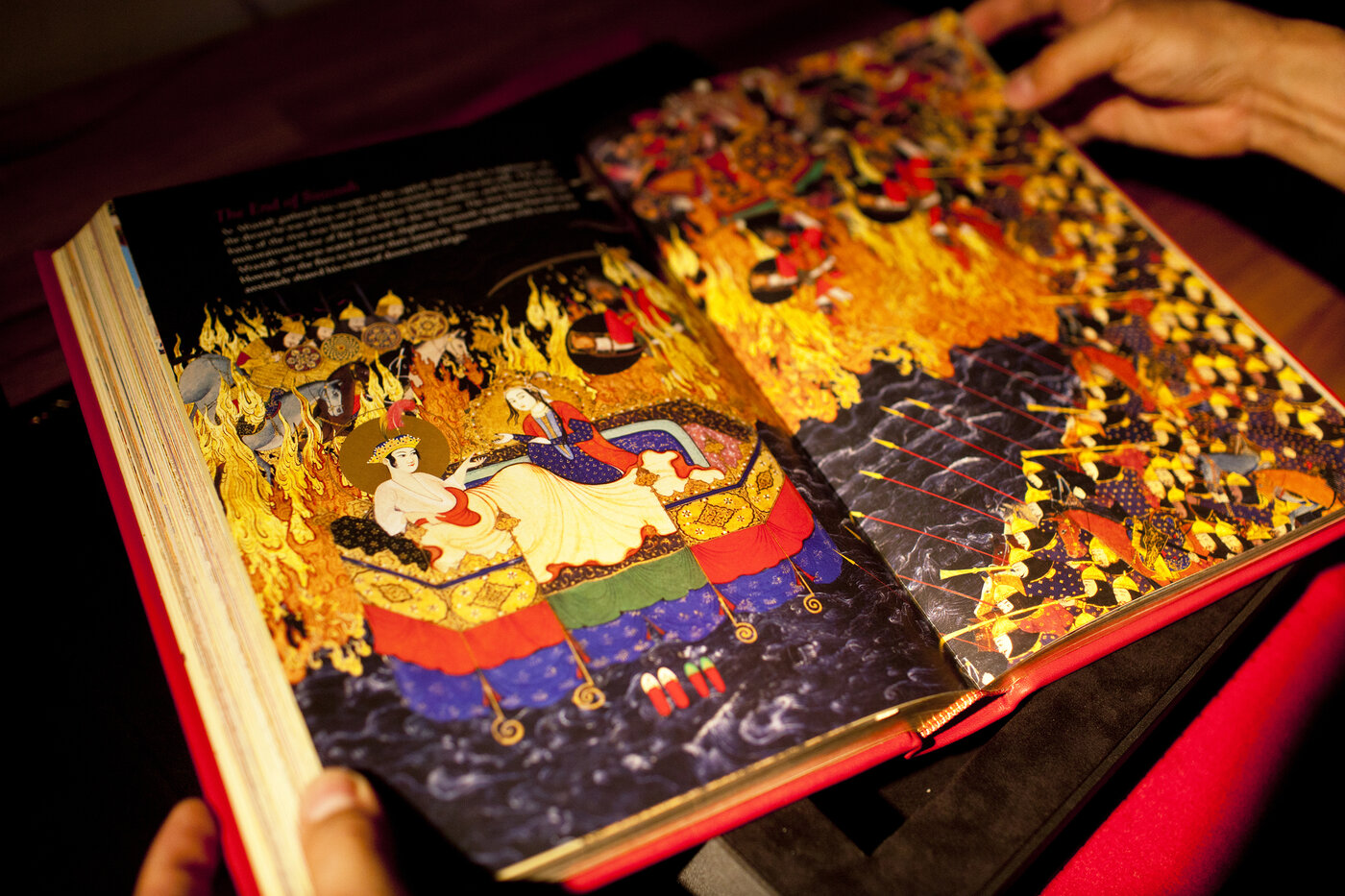 In "The Nightmare of Siavosh," the young exiled Iranian prince dreams of his impending demise. Upon waking, he tells his wife, Farigis, about his fears regarding the tragic events to come. In "The Nightmare of Siavosh," the young exiled Iranian prince dreams of his impending demise. Upon waking, he tells his wife, Farigis, about his fears regarding the tragic events to come.