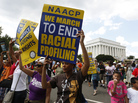 Demonstrators on Saturday in Washington, D.C., commemorate the 50th anniversary of the March on Washington for Jobs and Freedom. Demonstrators on Saturday in Washington, D.C., commemorate the 50th anniversary of the March on Washington for Jobs and Freedom.