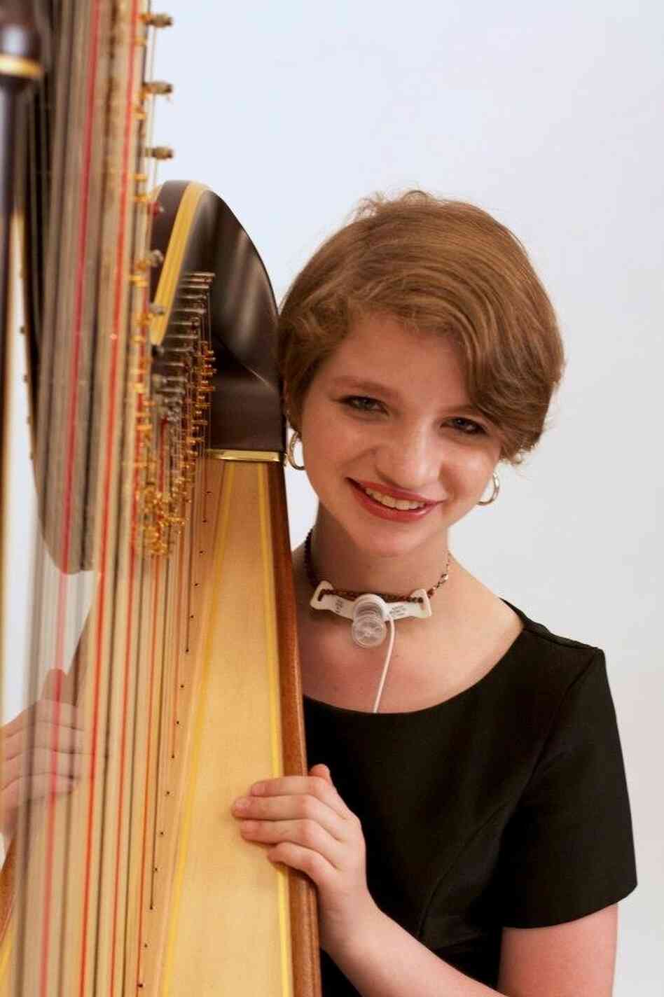 Katie Doderer hasn't let her medical condition keep her from playing the harp. Katie Doderer hasn't let her medical condition keep her from playing the harp.