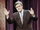 Jay Leno delivers the opening monologue during the inauguration of The Tonight Show with Jay Leno on May 25, 1992. Jay Leno delivers the opening monologue during the inauguration of The Tonight Show with Jay Leno on May 25, 1992.
