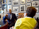 Historical photos and memorabilia decorate the walls of Rep. Lewis' office. Historical photos and memorabilia decorate the walls of Rep. Lewis' office.