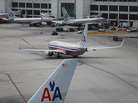 American Airlines aircraft sit on the tarmac at Miami International Airport last week. American Airlines aircraft sit on the tarmac at Miami International Airport last week.