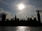 The Houses of Parliament are silhouetted against a setting sun as lawmakers debate possible British military action in Syria. The Houses of Parliament are silhouetted against a setting sun as lawmakers debate possible British military action in Syria.