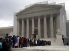People wait in line outside the Supreme Court in February. In a landmark decision half a century ago, the justices guaranteed a lawyer for criminal defendants who are too poor to afford one. People wait in line outside the Supreme Court in February. In a landmark decision half a century ago, the justices guaranteed a lawyer for criminal defendants who are too poor to afford one.