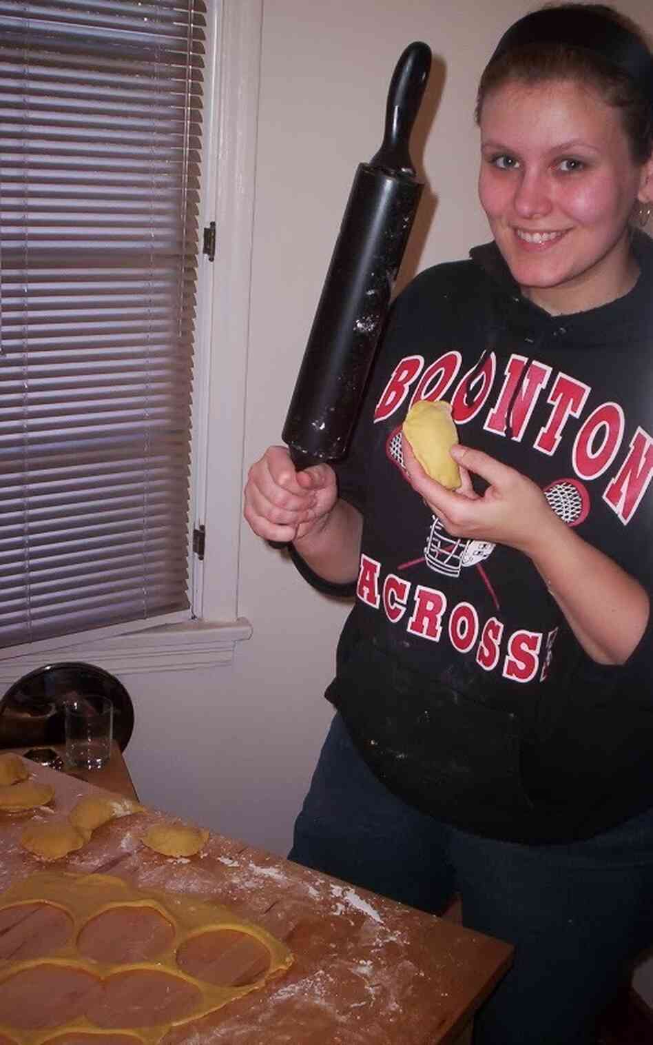 The author, Renita Jablonski, during her first solo attempt at making pierogi in 2007. The author, Renita Jablonski, during her first solo attempt at making pierogi in 2007.