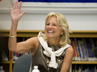 Jill Biden thanks teachers during a 2010 meeting at Ft. Belvoir Elementary School in Virginia. Jill Biden thanks teachers during a 2010 meeting at Ft. Belvoir Elementary School in Virginia.
