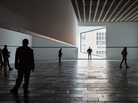 Visitors explore Robert Irwin's Scrim Veil--Black Rectangle--Natural Light during its 2013 reprise at the Whitney Museum of American Art. Visitors explore Robert Irwin's Scrim Veil--Black Rectangle--Natural Light during its 2013 reprise at the Whitney Museum of American Art.