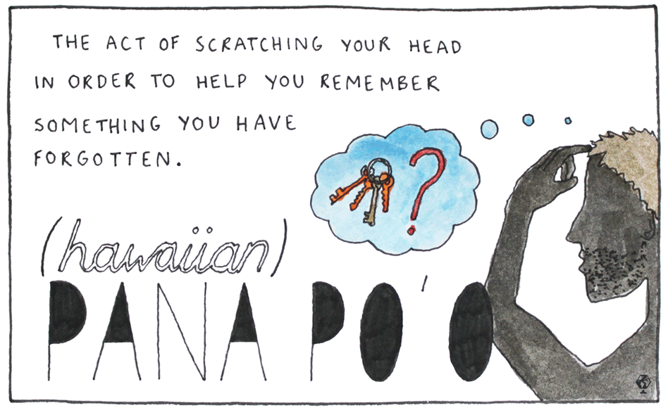 When you forget where you've put the keys, and you scratch your head because it somehow seems to help you remember. When you forget where you've put the keys, and you scratch your head because it somehow seems to help you remember.