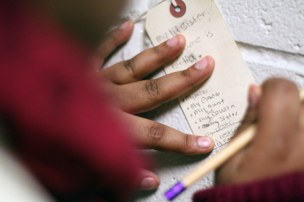 Eighth-grader Portia Carter, 14, lists the people she thinks would miss her if she died. (Image credit: Courtesy Jessica Kourkounis)
