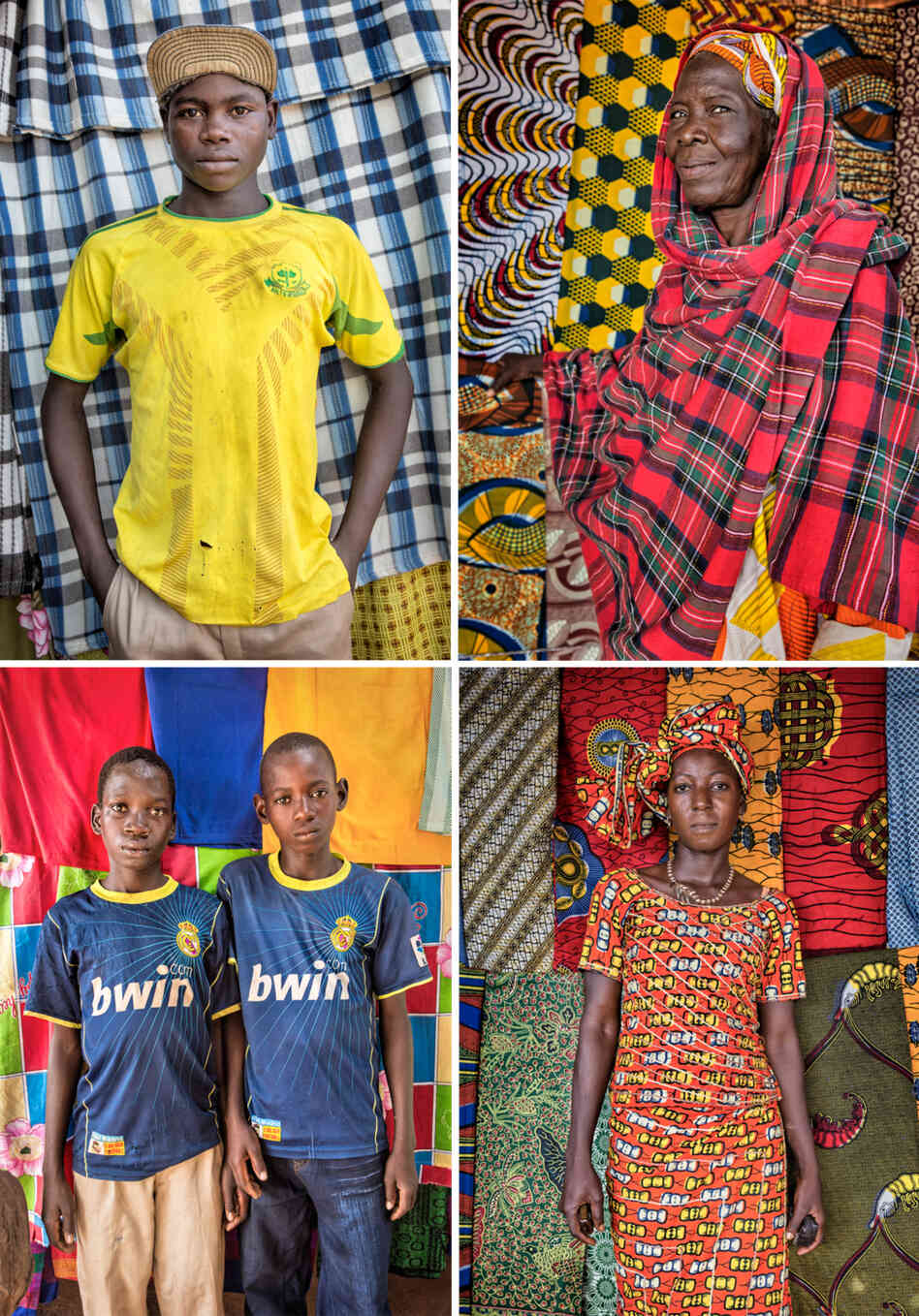 Portraits in Burkina Faso market places Portraits in Burkina Faso market places