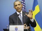 President Obama gestures during his joint news conference with Swedish Prime Minister Fredrik Reinfeldt on Wednesday in Stockholm. The president said the credibility of the international community, Congress and America is on the line with the response to Syria. President Obama gestures during his joint news conference with Swedish Prime Minister Fredrik Reinfeldt on Wednesday in Stockholm. The president said the credibility of the international community, Congress and America is on the line with the response to Syria.
